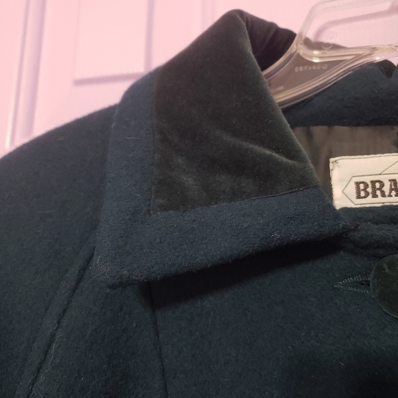 Girl's Size 16 Hunter Green Wool Coat - Picture 4 of 5